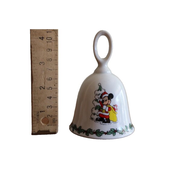 Mickey Mouse Christmas Bell Walt Disney DIsneyland Disneyworld Japan Candy Cane - Picture 1 of 10